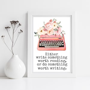 Worth Living Schreibmaschine Sofortiger digitaler Download druckbare Kunst - PNG SVG JPEG Grafiken - Perfekt für Vintage Decor Upcycling und DIY-Projekte