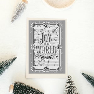Alegría para el mundo: descarga digital instantánea, arte imprimible PNG JPEG: citas festivas de Navidad y fiestas vintage para pared