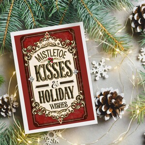 Maretakkussen en vakantiewensen - Instant digitale download afdrukbare kunst PNG JPEG SVG - kerst- en feestdagen kerstman feestelijke muurcitaten