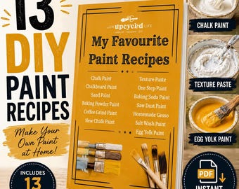 Libro electrónico de recetas de pintura casera / Guía de pintura con efecto tiza, textura y café (descarga en PDF)