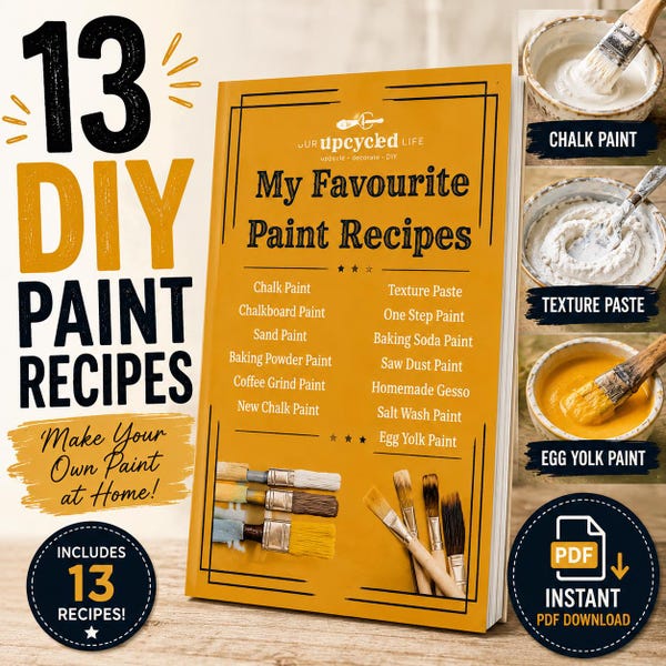 Libro electrónico de recetas de pintura casera / Guía de pintura con efecto tiza, textura y café (descarga en PDF)