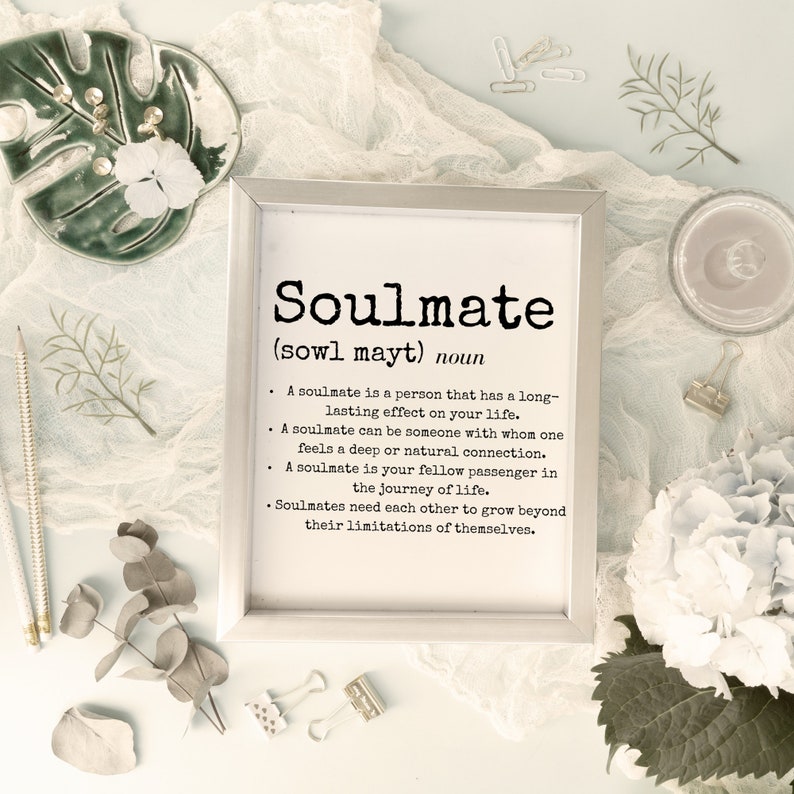 Soulmate Definition Script PNG JPEG SVG Digital Download Etsy