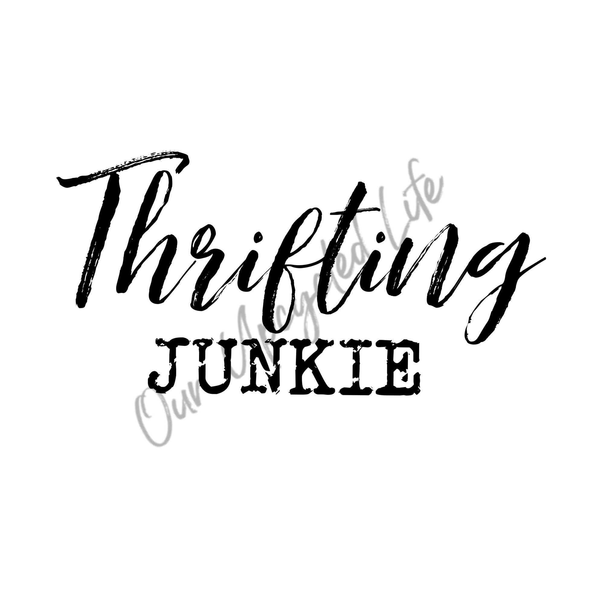 Thrifting Junkie Instant PNG JPEG digital download Printable Etsy