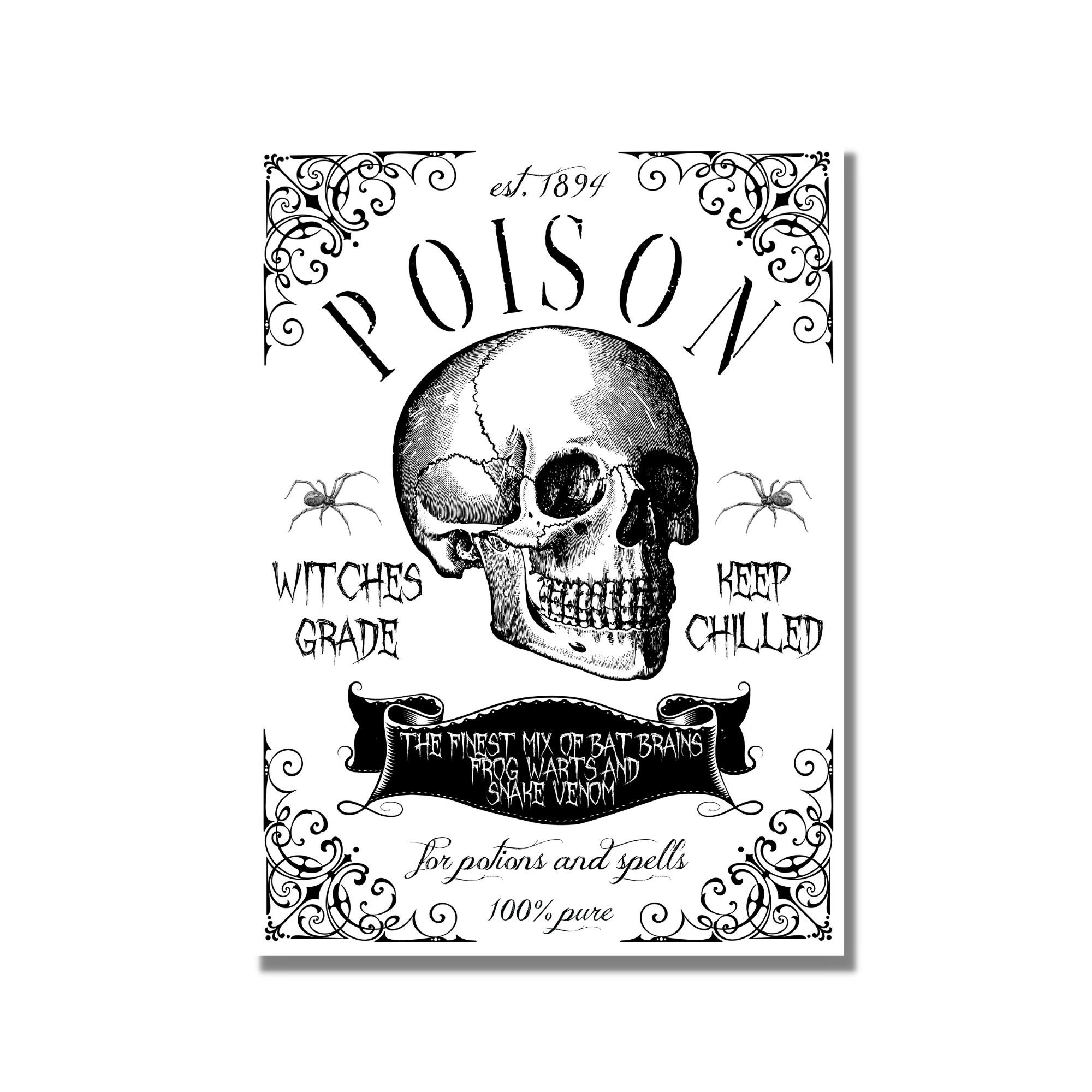 Halloween Witches Poison Printable Downloadable graphic Instant PNG ...