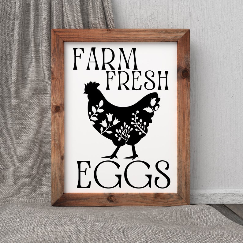 Farm Fresh Eggs PNG JPEG Digital Download Printable Art - Etsy