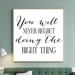 Non pentirti mai PNG JPEG SVG download digitale Stampabile Arte Grafica Citazione da muro