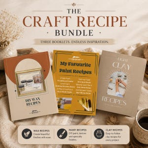 DIY Craft Recipe Bundle | Paint, Clay & Wax Recipes | Printable PDF