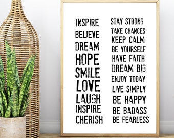 Inspirational Words Graphic Instant digital download PNG JPEG SVG *