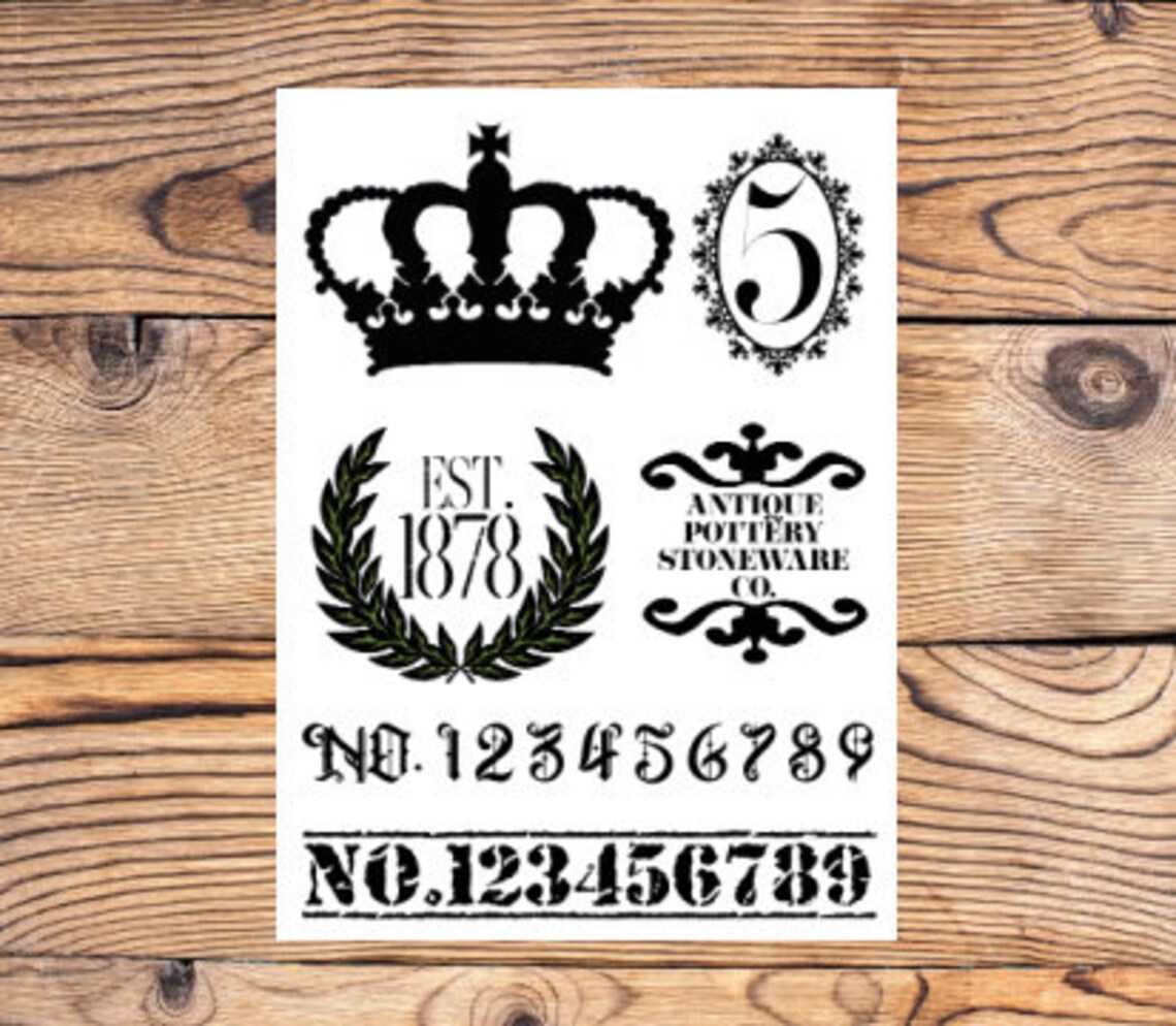 Crock Stamps Antique Instant PNG JPEG Digital Download Etsy