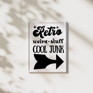 Seltsames cooles Junk Printable | Retro Antiquitäten Wand Kunst PNG JPEG | Vintage Second Hand Deko Sofortiger digitaler Download
