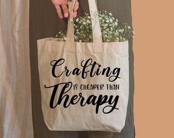 Funny Crafting Quote Printable | Cheaper Than Therapy, DIY Decor (Digital Download)