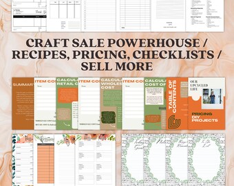 Craft Sale Powerhouse Booklet | Pricing, Recipes & Checklists | Sell More DIY Guide | Instant Digital Download PDF