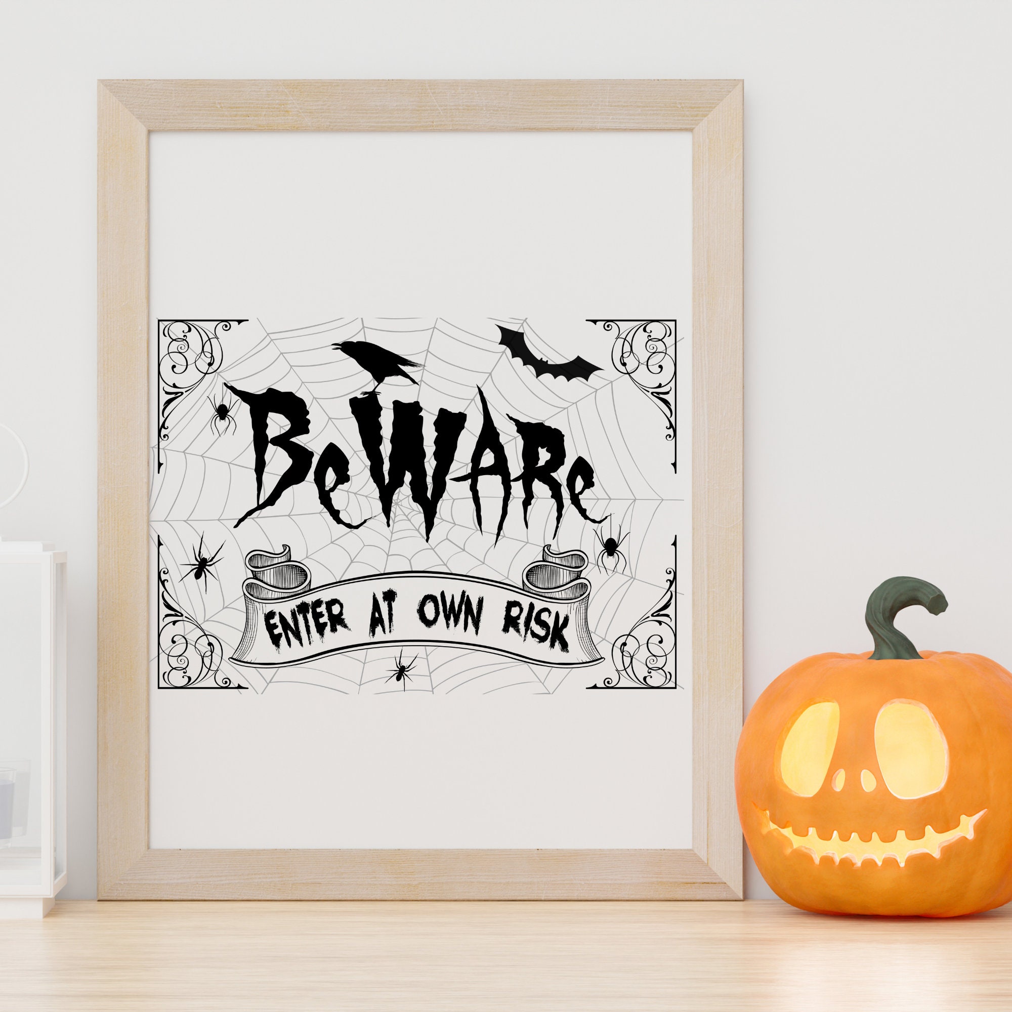Beware Halloween Printable Graphic PNG JPEG Digital Download - Etsy