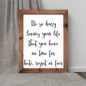 Loving Life, No Regrets Self grafische PNG JPEG digitale download Afdrukbare downloadbare graphics