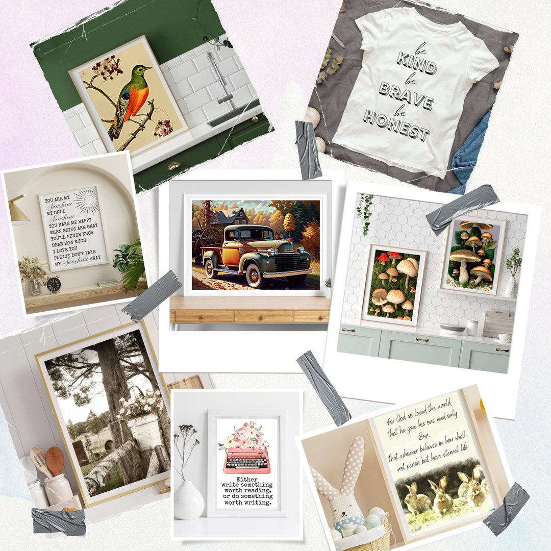 30 Printable Art Bundle Multigraphic Set Instant Download PNG & JPEG