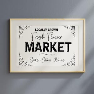 Marché aux fleurs fraîches d'été Téléchargement numérique instantané Graphique PNG SVG JPEG