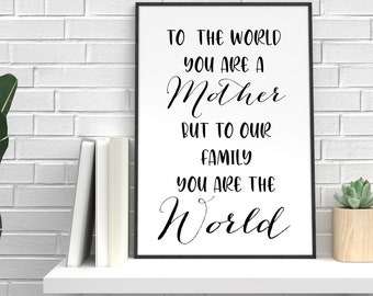 Mother's Day Wall Art Print | Heartfelt Family Quote (Digital Download)