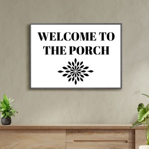 DIY Welcome Porch Decor: Printable Sign Graphics (Instant Download)