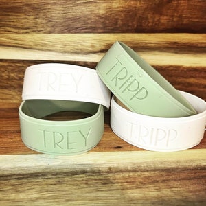 Custom Silicone Bottle Bands/Water Bottle Bands/Custom Name Bands image 1