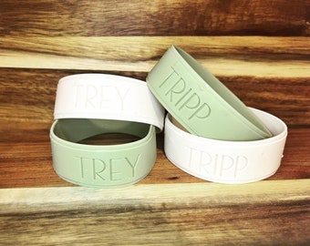 Custom Silicone Bottle Bands/Water Bottle Bands/Custom Name Bands