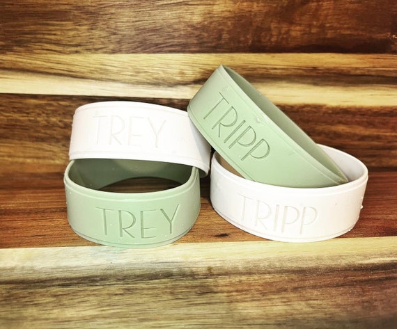 Custom Silicone Bottle Bands/Water Bottle Bands/Custom Name Bands
