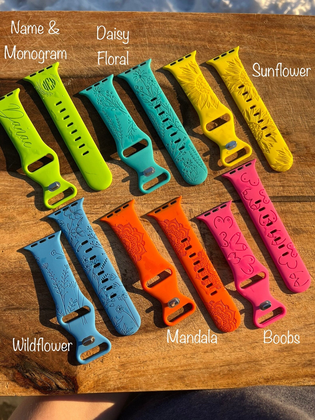 Custom Engraved Silicone Watch Bands/personalized Silicone Etsy