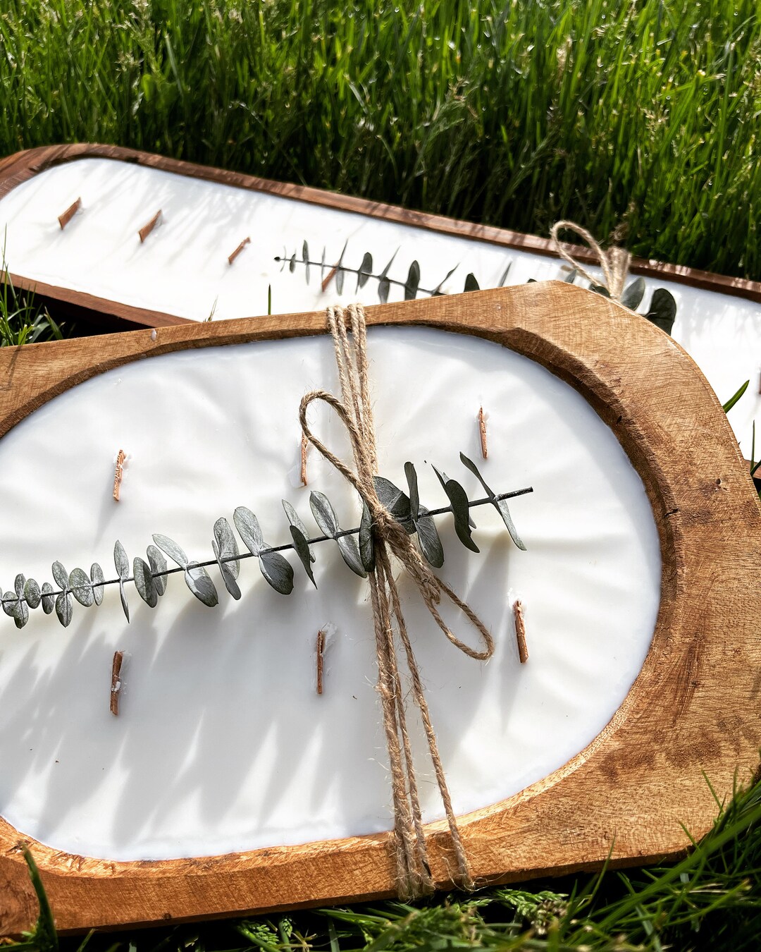 Dough Bowl Candles/wood Wick Candles/hand Poured Candle/soy Dough Bowl