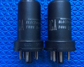RCA Radiotron 6C6 Vacuum Tube Valve NOS-Testing Beautiful Black /& Silver Shoulder ST Style