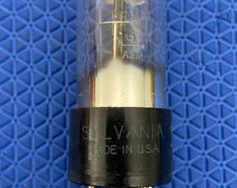 Sylvania 6X5 Vacuum Tube Rectifier Black Plate NOS NIB