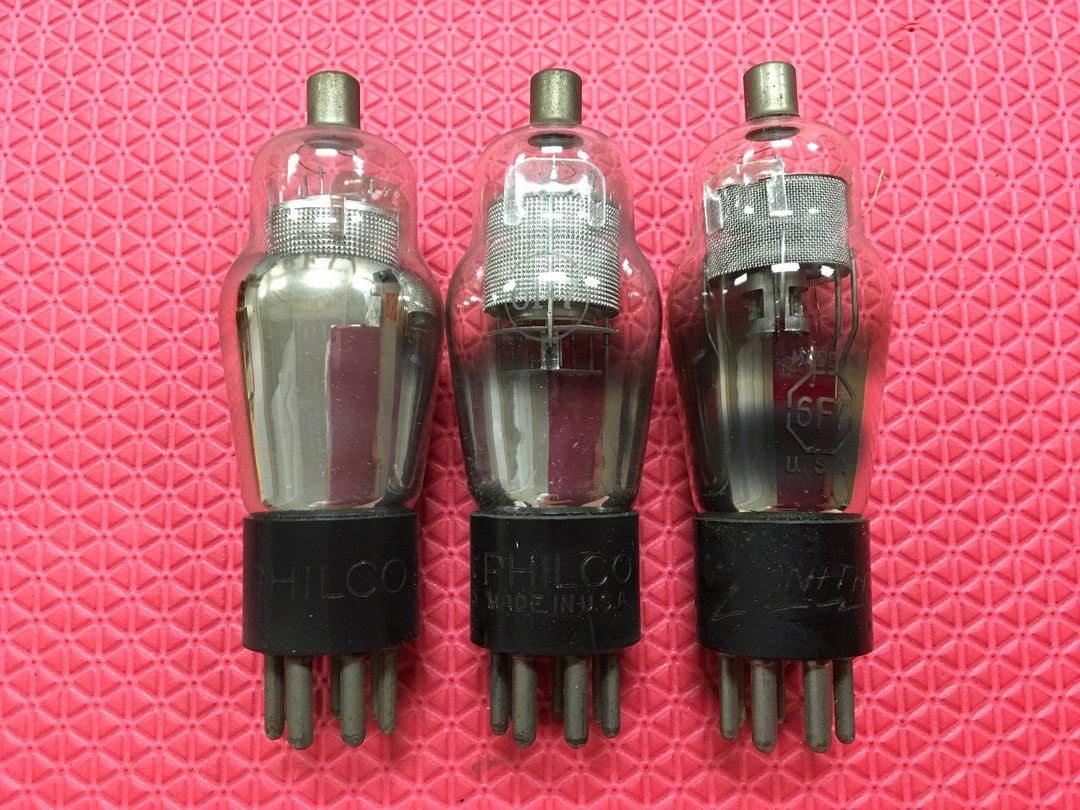3 Us-made 6F7 Vacuum Tubes Mesh Plate Shoulder Style Bottle NOS NIB Lot ...