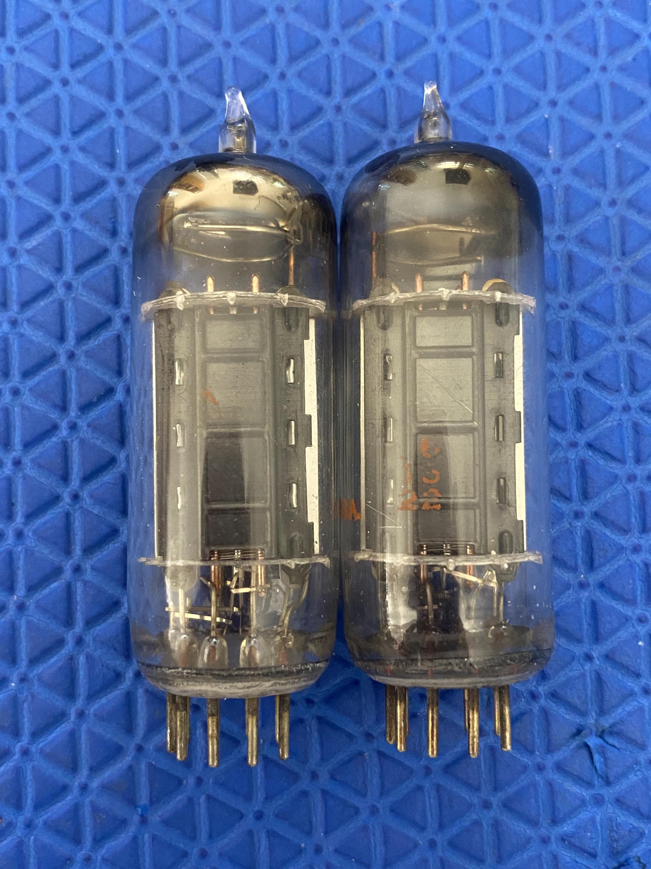「動作確認済み」Sylvania 6CG7/6FQ7 マッチドペアー真空管 Matched Pair Sylvania Black Plate 6CG7 6FQ7 Vacuum Tubes Valves