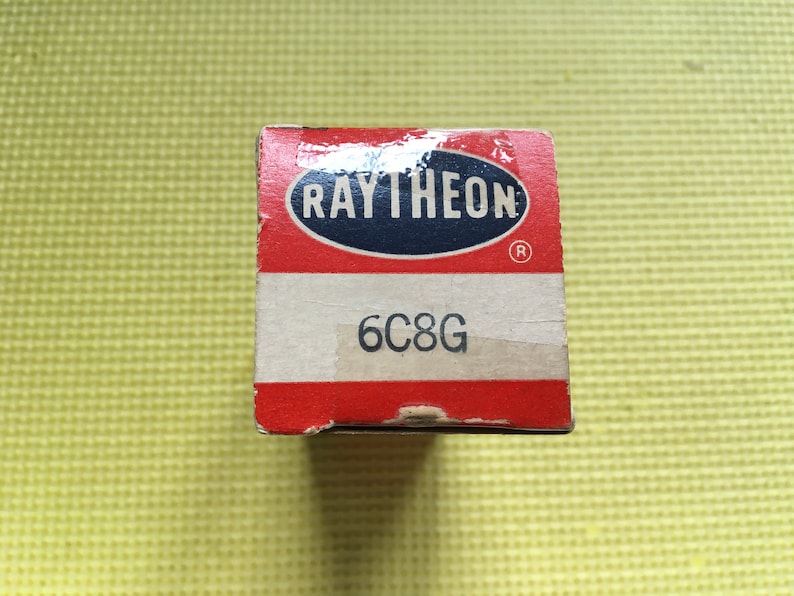 Raytheon 6C8 6C8G Vacuum Tube Valve NOS NIB