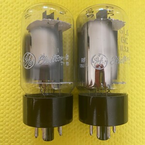 Matched Pair General Electric GE 6L6 6L6GC Vacuum Tubes Valves NOS NIB