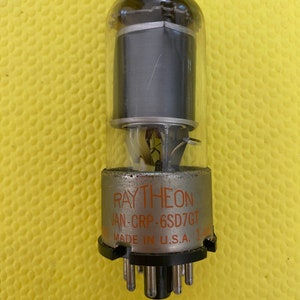 Raytheon 6SD7 6SD7GT JANCRP6SD7GT Vacuum Tube Valve Milspec NOS NIB Korean War-Vintage