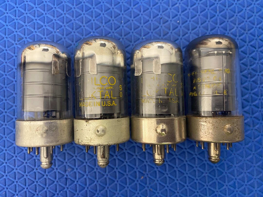 Matched Quad Sylvania 7A7 Vacuum Tubes Valves Nos-testing Lot of Four ...
