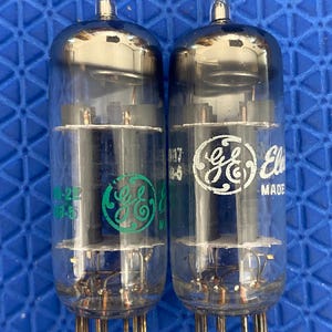 Matched Pair General Electric GE 12BH7 12BH7A Vacuum Tubes Valves 12AU7 Substitute For Tube Rolling NOS NIB