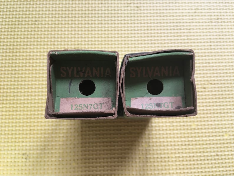 Matched Pair Sylvania Bad Boy 12SN7 12SN7GT Vacuum Tubes Valves NOS NIB