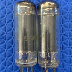 Matched Pair RCA 6AQ5 Vacuum Tubes Valves