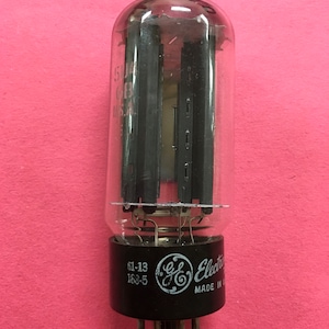 General Electric GE 5U4 5U4GB Vacuum Tube Valve Rectifier Black Plate NOS-Testing