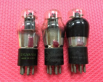 3 US-Made Number Type 53 #53 Vacuum Tubes Valves Lot Of Three