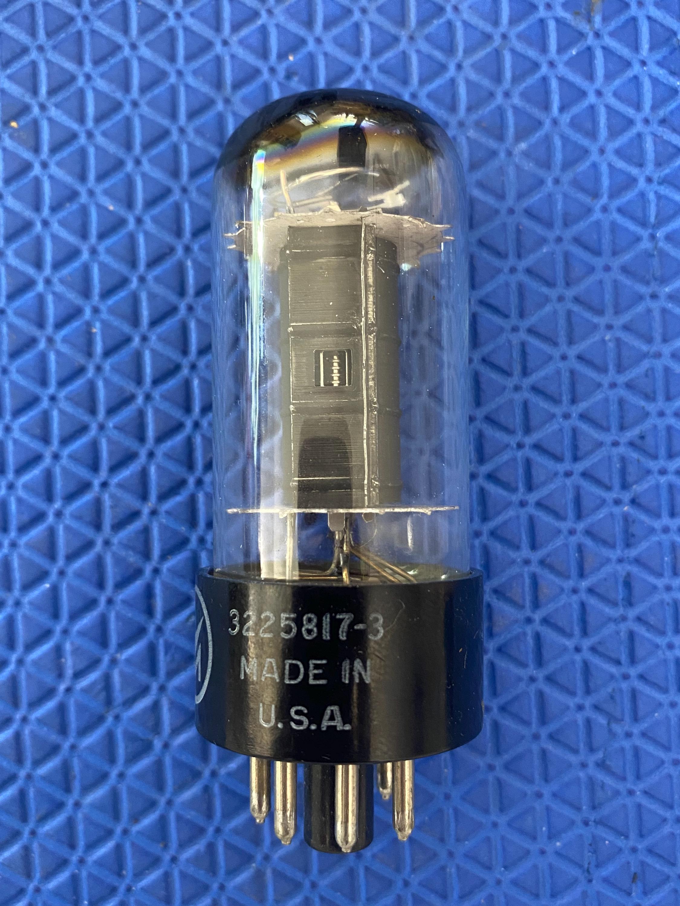 Tung-sol 6V6 6V6GT Black Plate Vacuum Tube Valve Clear Glass for