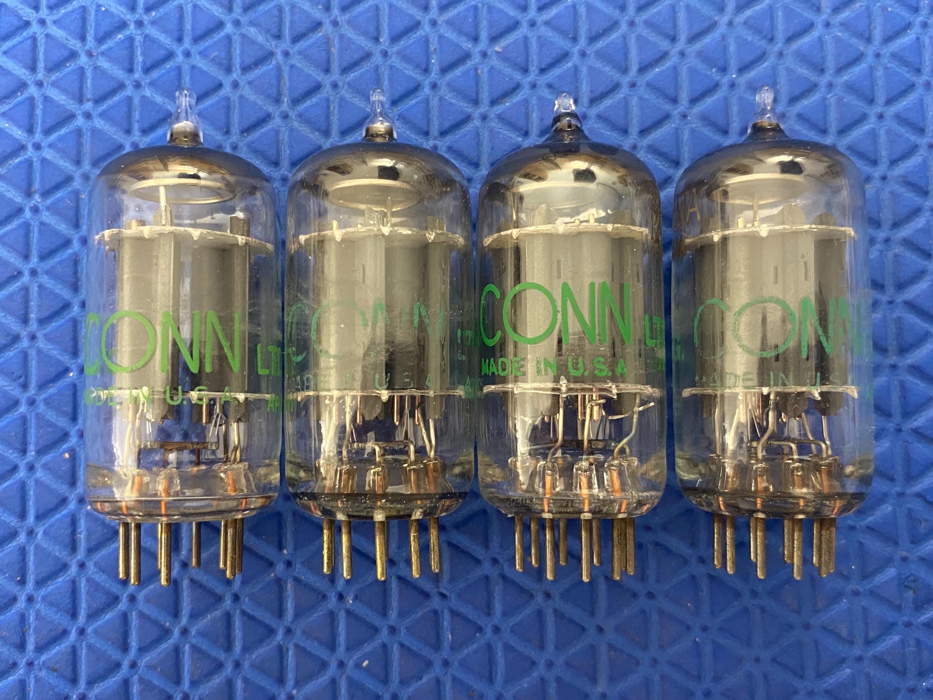 1 X Tube électronique 12AU7 / ECC82 SYLVANIA - Années 1960 - Plaques Noires 17 Mm