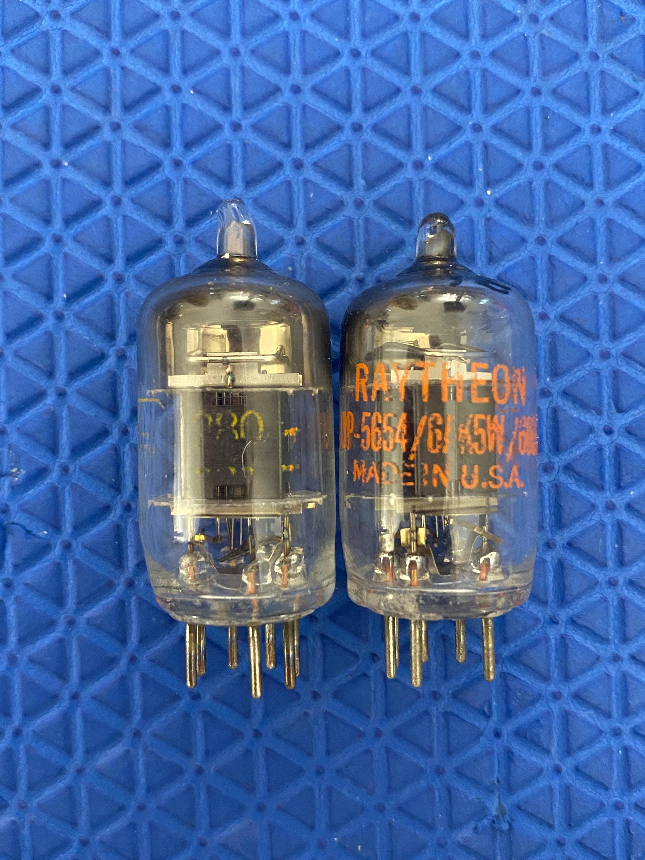 真空管 VALVO 5654/6AK5W Black Plate Large D Getter Blue Print NOS