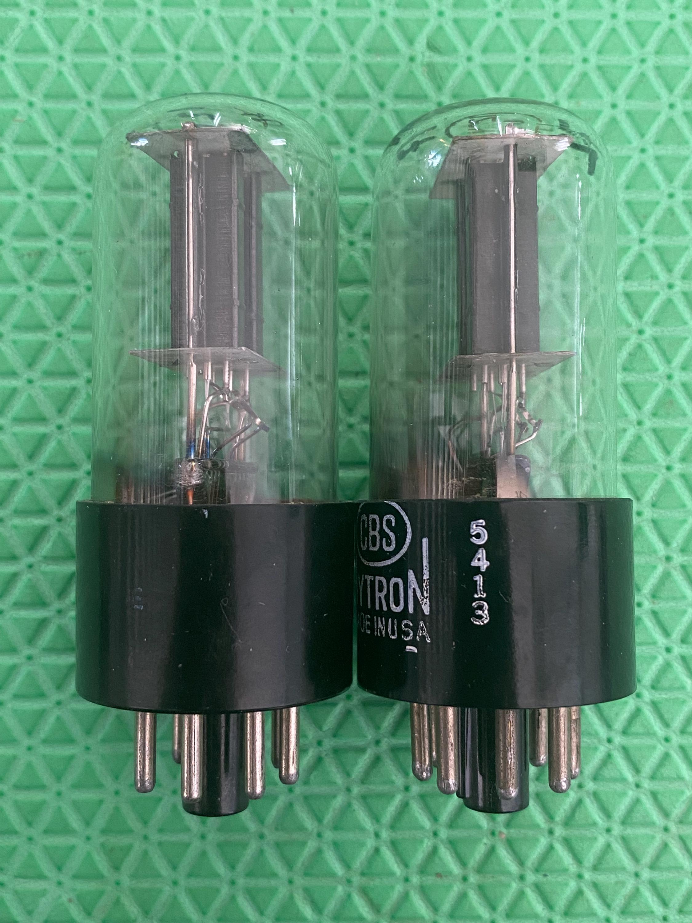 Par combinado de tubos de vacío CBS Hytron 12SN7 y 12SN7GT con placas ...