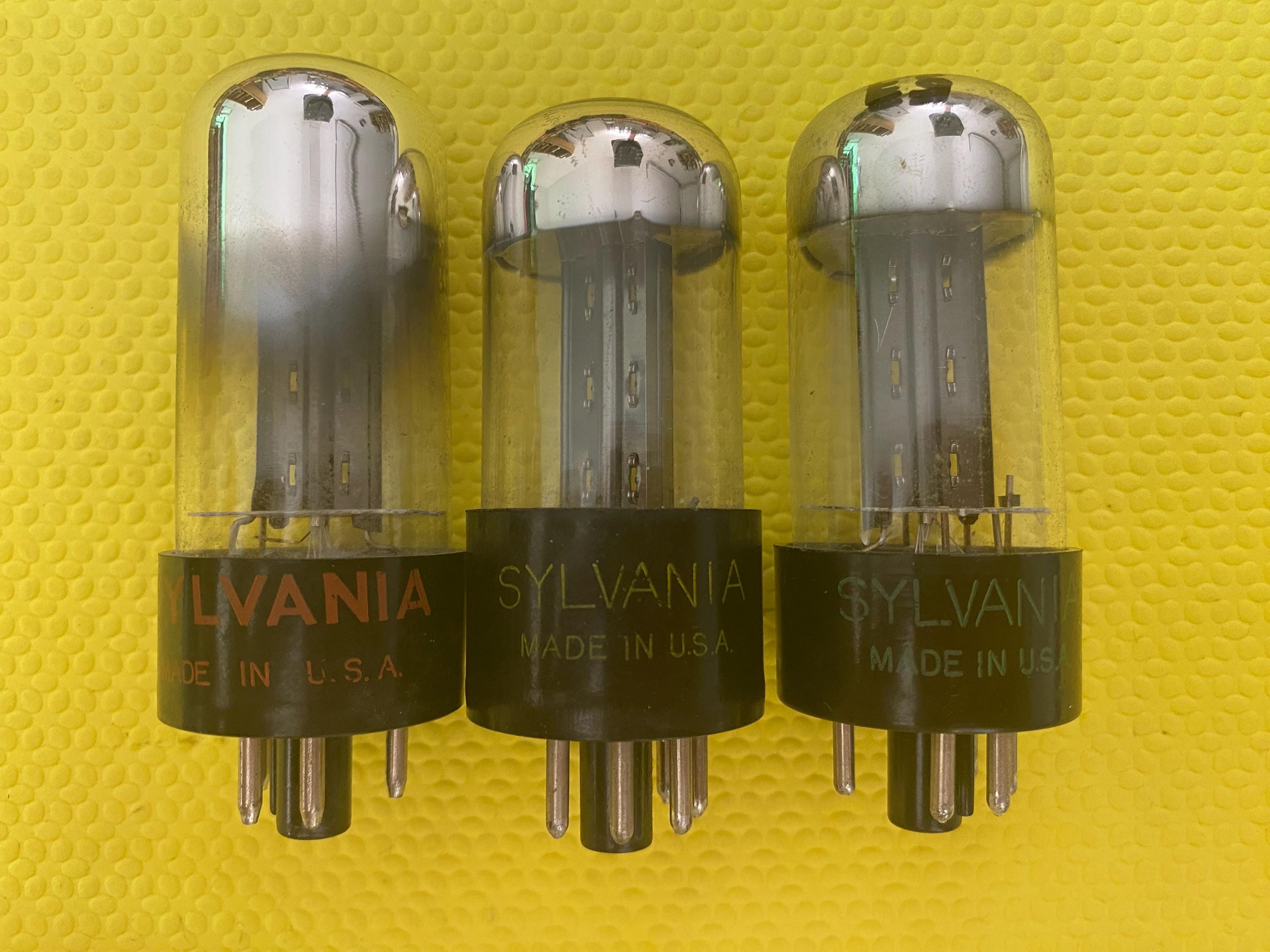 3 Sylvania 35Z5 35Z5GT Vacuum Tubes Valves Matched Trio Lot of