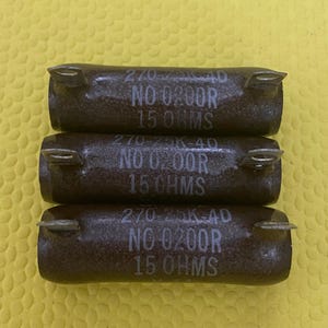 3 Ohmite 15 Ohm 25 Watt Wire-Wound Precision Resistors NOS NIB Lot Of Three