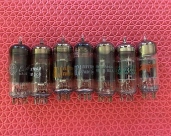 7 US-Made 12BY7 12BY7A 12BV7 12DQ7 Vacuum Tubes Valves NOS NIB Lot Of Seven