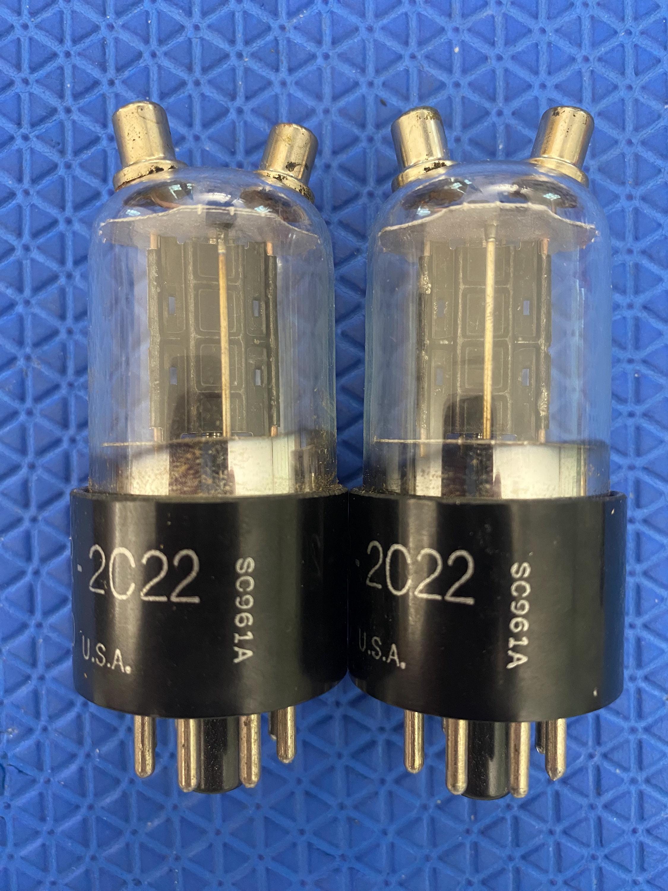 Matched Pair Ken-rad 2C22 JANCKR2C22 7193 Vacuum Tubes Valves