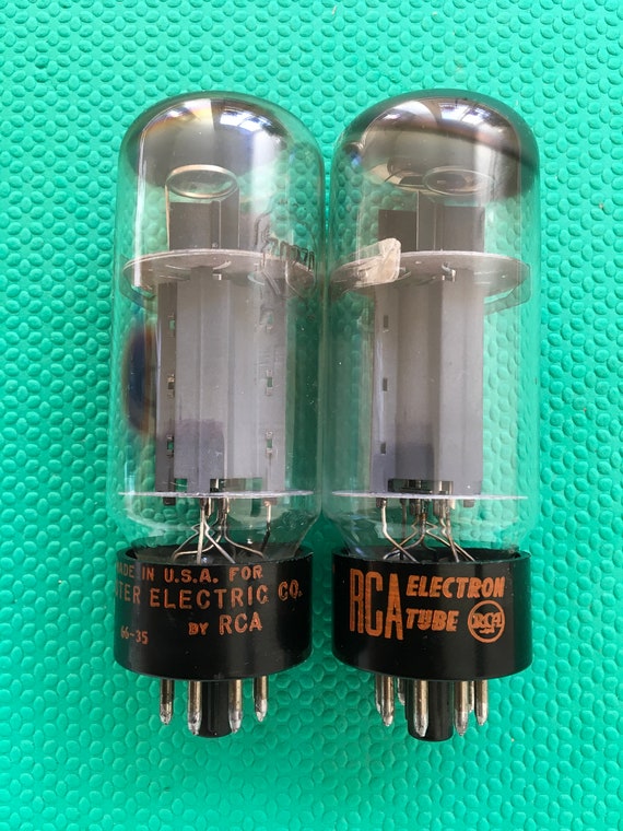 Matched Pair RCA 7027 7027A Black Plate Vacuum Tubes Valves - Etsy