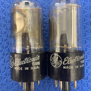 2 General Electric GE 6AX4 6AX4GT Vacuum Tubes Rectifiers Lot Of Two